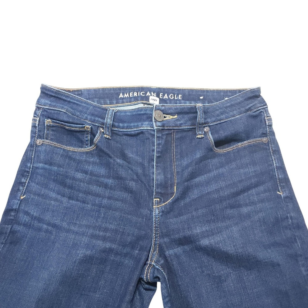 American Eagle Jeans Womens 10 Blue Skinny Stretch Denim 32x31.5
